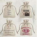 Natural Linen Favor Bag with your Custom Print 5"x7"